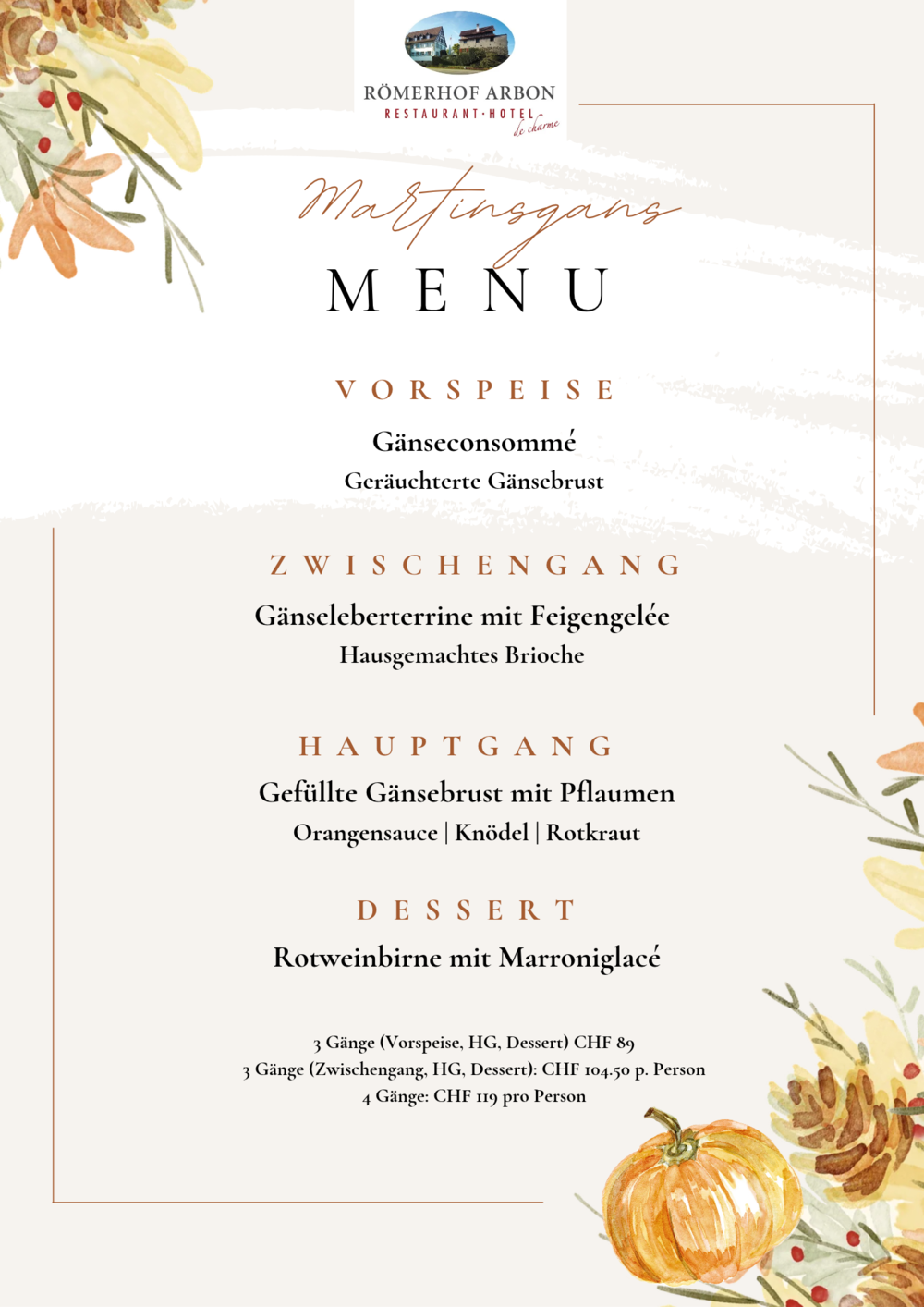 Martinsgans im Römerhof – eine genussvolle Tradition